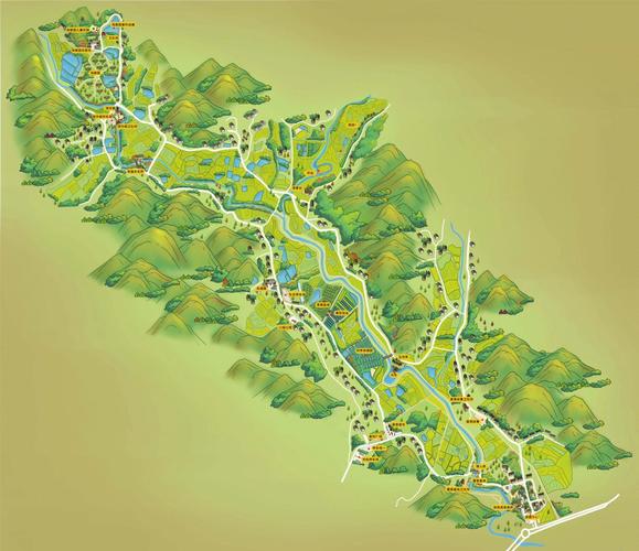 广东手绘地图智慧景区