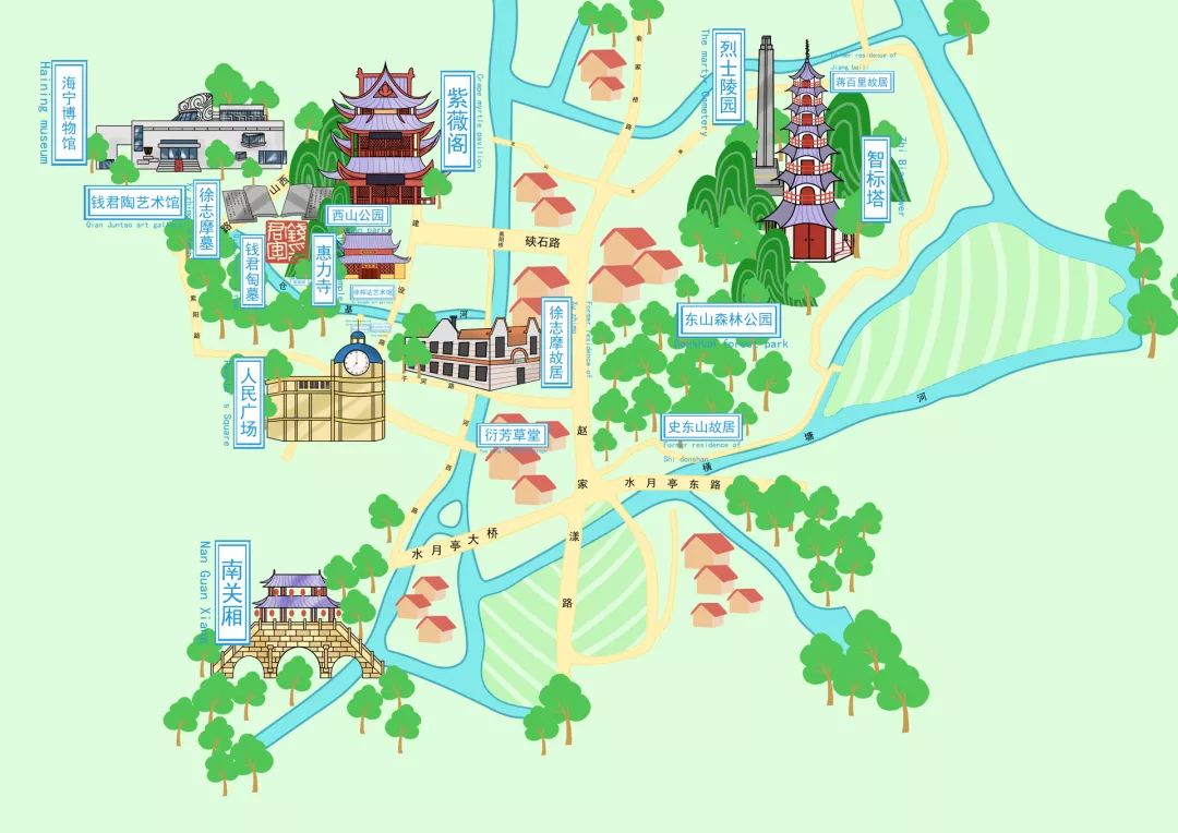 广东智能语音手绘导览地图系统